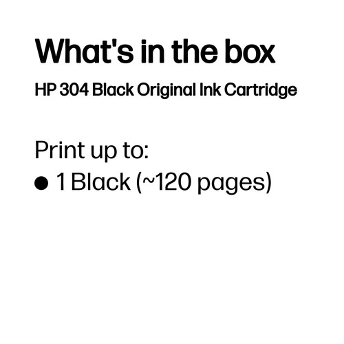 Hp 304 Original Inkjet Ink Cartridge Blister Pack Black Pack Inkjet N9K06AE#UUS
