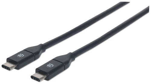 Manhattan Usb-C To Usb-C Cable 1M Male To Male Black 10 Gbps Usb 3.2 Gen2 Aka Us 353526