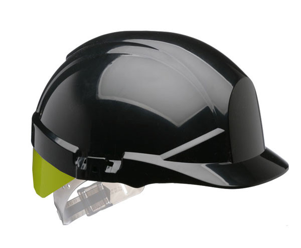 Centurion Reflex Safety Slip Ratchet Helmet With Hi-Vis Yellow Rear Black CNS12KHVYA