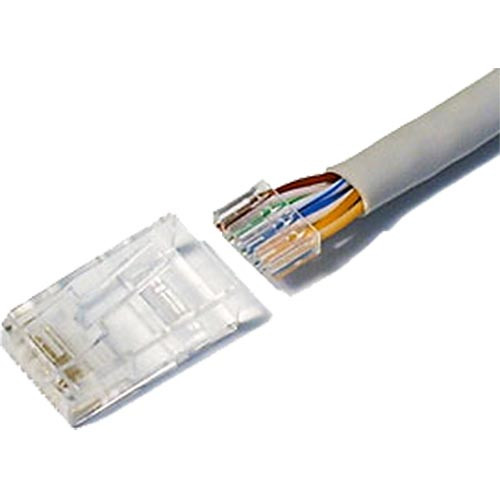 Cablenet Cat6 RJ45 UTP 50 micron Crimp Plug Stranded 2 Part PK 50 22-2100A