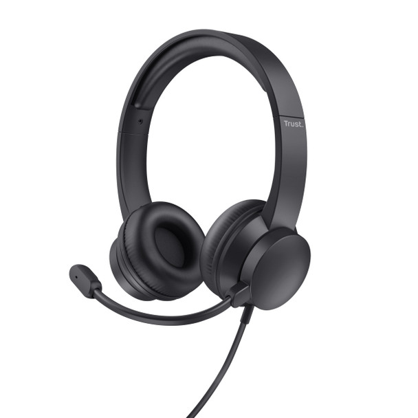 Trust HS-150 Headset Wired Head-band Office/Call center Black 25333