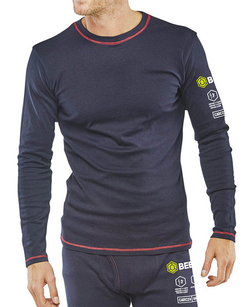 Beeswift Arc Compliant Long Sleeve T-Shirt Navy Blue Size M CARC22NBM