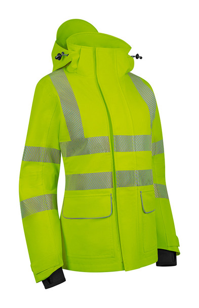 Beeswift Stormwear Womens Hi-Vis Jacket Saturn Yellow Size 14 BSDWSJSY14