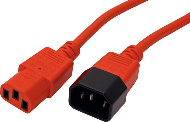 Roline 19.08.1525 Power Cable Red 0.8 M C14 19.08.1525