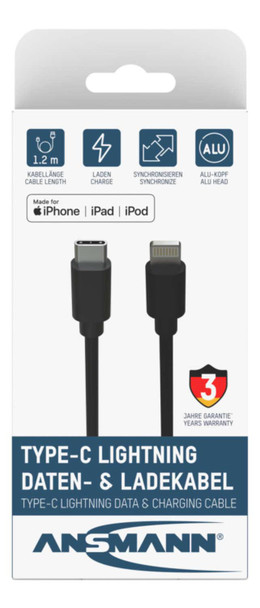 ANSMANN 1700-0106 Mobile Phone Cable Black 0.12 1700-0106
