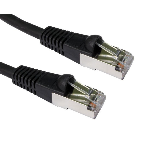 Cables Direct 2m CAT6a M - M networking cable S/FTP S-STP Black ART-102K