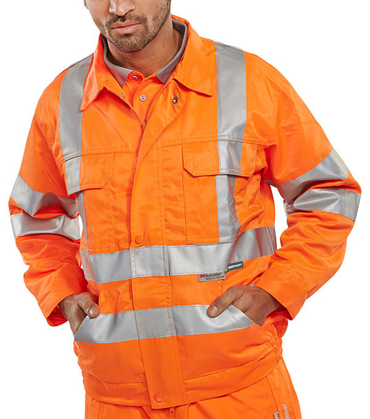 Beeswift Hi-Vis Railspec Jacket Orange Size 38 RSJ38