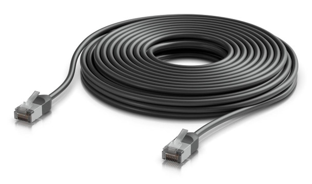 Ubiquiti UACC-CABLE-PATCH-OUTDOOR-C6A-12M-BK Ultra-thin. rugged. shielded UACC-CABLE-PATCH-OUTDOOR-C6A-12M-BK
