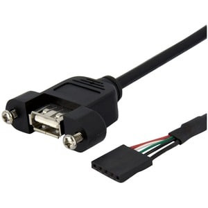Startech 1 Ft Panel Mount Usb Cable Usb A To Motherboard Header Cable F/F 1 X Ty USBPNLAFHD1