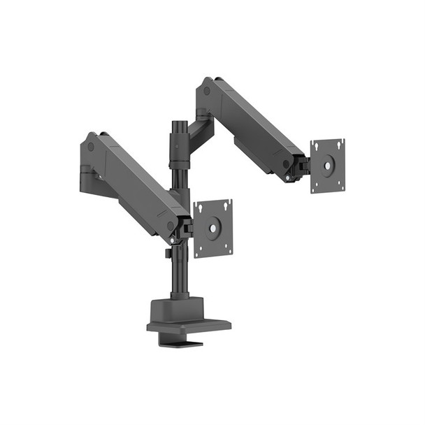 Origin Storage Gas Spring Dual Monitor Arm with VESA 75x75 and 100x100 DS70-810BL2-OS