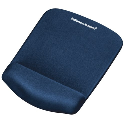 Fellowes Mouse Mat Wrist Support - PlushTouch Mouse Pad with Non Slip Rubber Bas 9287302