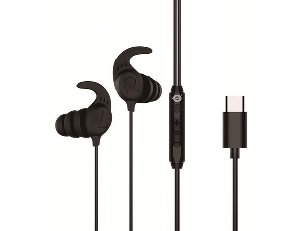 Conceptronic BRENDAN05B Usb-C Ergomomic In-Ear Headset BRENDAN05B