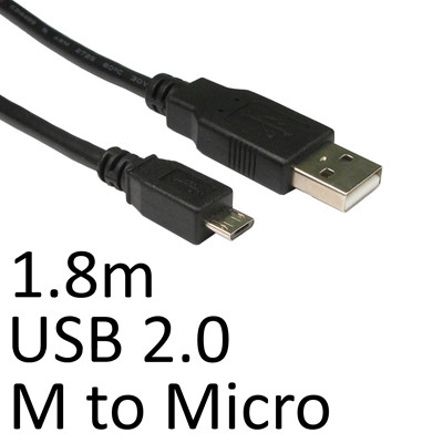 Usb 2.0 A Male To Usb Micro B Cable 1.8 Meters Black 99CDL2-1602