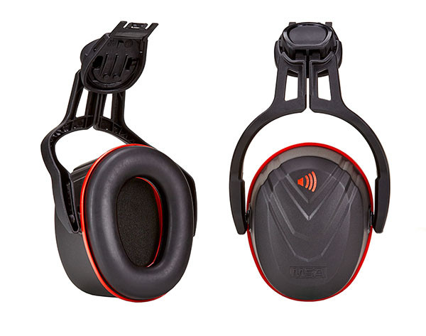 Msa V-Gard Helmet Mounted Ear Defenders Snr36 Red MSA10190358