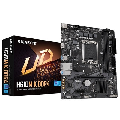 Gigabyte H610M K DDR4 Ultra Durable Intel 1700 Socket Motherboard Micro-Atx 2X D H610M K DDR4