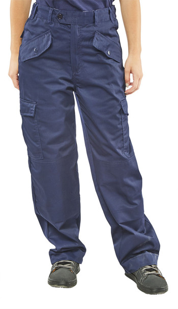 Beeswift Ladies Polycotton Trousers Navy Blue Size 34 LPCTHWN34