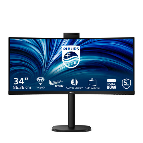Mmd Philips Philips 34B2U3600Ch 34" Class Webcam Uwqhd Curved Screen Led Monitor 34B2U3600CH/00