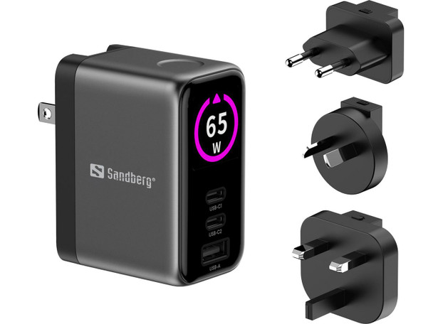 Sandberg 441-70 Travel Charger PD65W Display 441-70