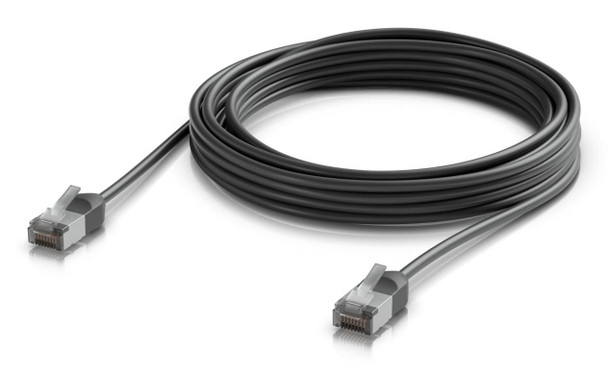 Ubiquiti UACC-CABLE-PATCH-OUTDOOR-C6A-5M-BK Ultra-thin. rugged. shielded UACC-CABLE-PATCH-OUTDOOR-C6A-5M-BK