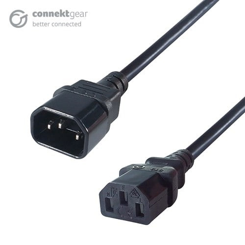 connektgear 5m Mains Extension Power Cable C14 Plug to C13 Socket 27-0126