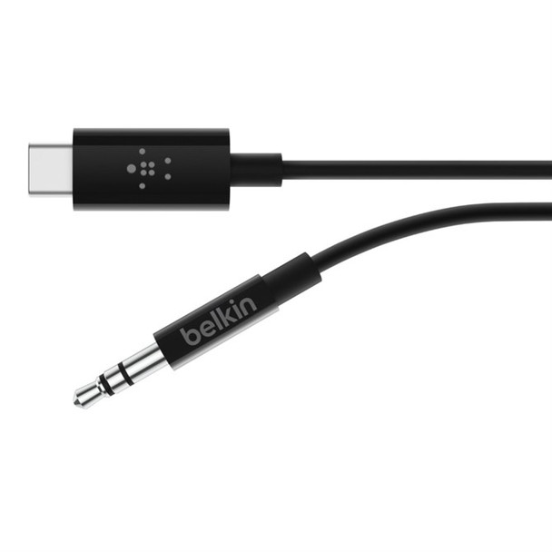 Belkin RockStar? 3.5mm with USB-C? Connector audio cable USB C Black F7U079BT03-BLK