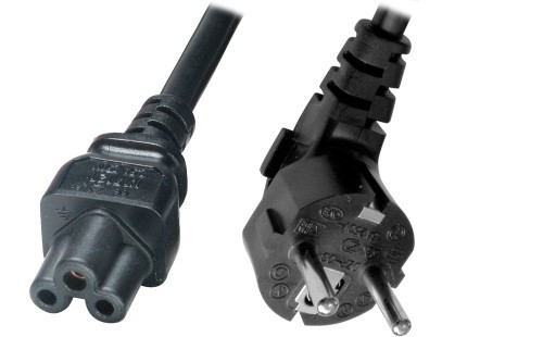 Quiet PC Cloverleaf C5 Euro Mains Power Cord 0.6m QPC-MAINSCORD-C5-EU-CLOVER