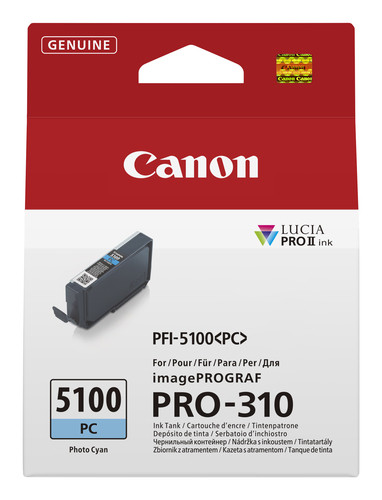 Canon Pfi-5100 Pc. Black Ink Volume: 14.4 Ml Supply Type: Single Pack Printing C 6956C001