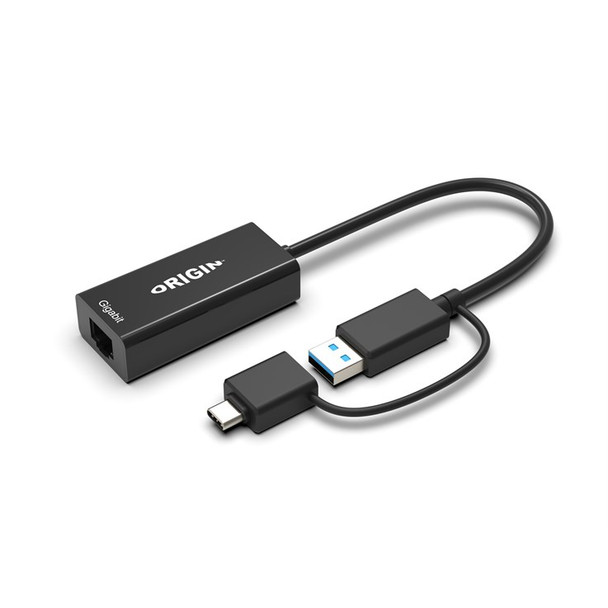 Origin Storage 4Z527AA#ABB-OS cable gender changer USB3.0/USB-C RJ45 Black 4Z527AA#ABB-OS