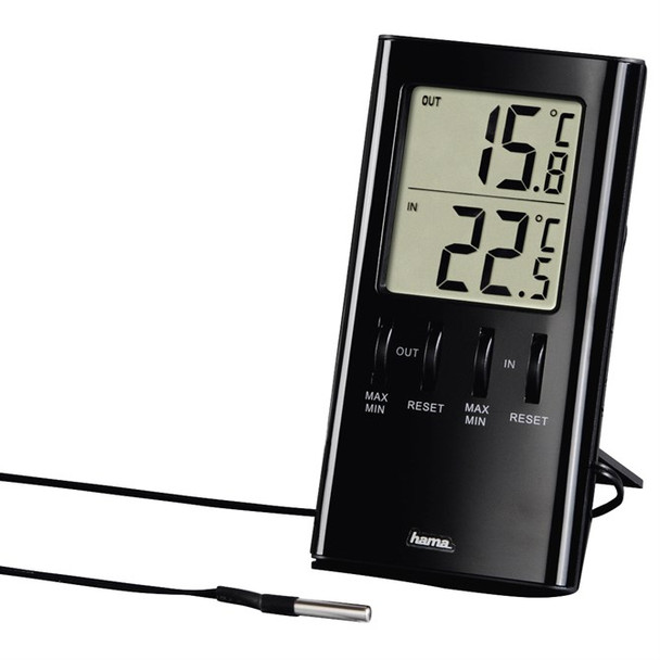 Hama T-350 Electronic environment thermometer Indoor Black 00186367