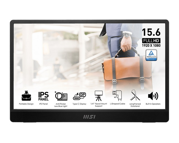 MSI PRO MP161 E2 15.6 " Full HD Portable Monitor - 1920 x 1080 9S6-3PB70H-042