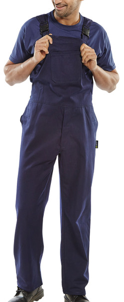 Beeswift Cotton Drill Bib And Brace Navy Blue Size 44 CDBBN44