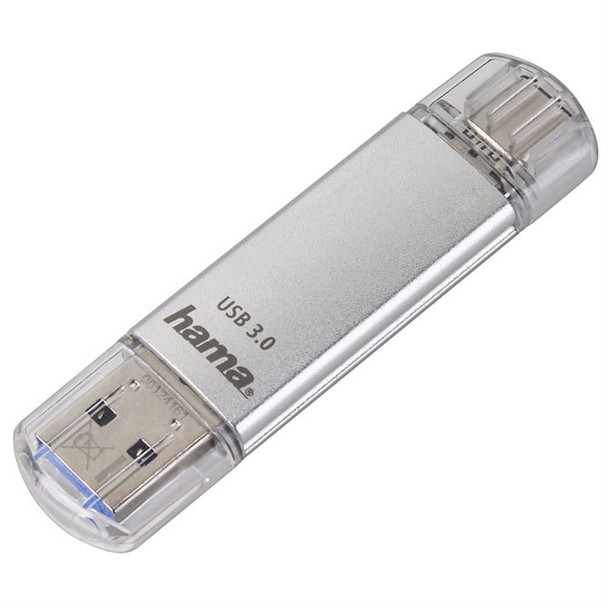 Hama C-Laeta USB Flash Drive Type-C USB 3.1/USB 3.0 64GB 40 MB/S Silver 00124163