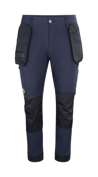 Jcb Workwear Mens Stretch Holster Pocket Trousers Navy Blue Size 36R JCB027N36R