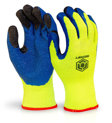 Beeswift Latex Thermo-Star Fully Dipped Gloves Saturn Yellow Size 9 BF3SY09