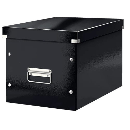 Leitz Box Click & Store WOW Cube Large Storage Box Black 61080095 61080095
