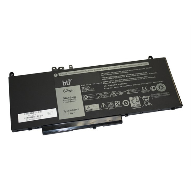 BTI WTG3T compatible 62Wh 4-cell battery for DELL LATITUDE E5550 LATITUDE E5450 WTG3T-BTI