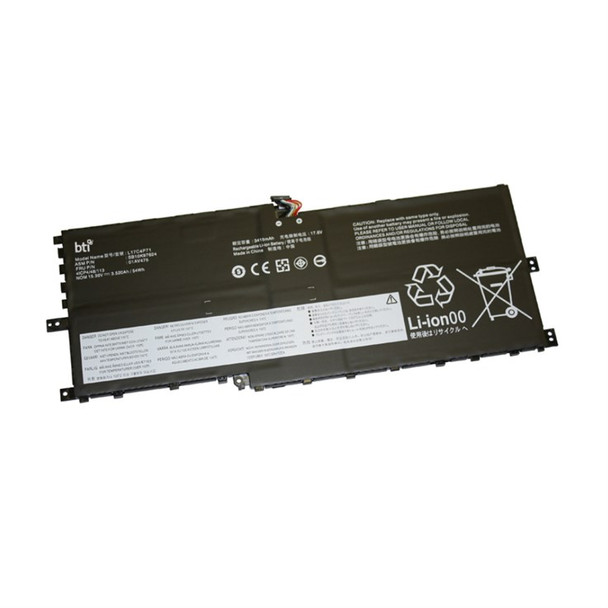 BTI SB10K97624 compatible 54Wh 4-cell battery for Lenovo X1 Yoga G3 SB10K97624-BTI