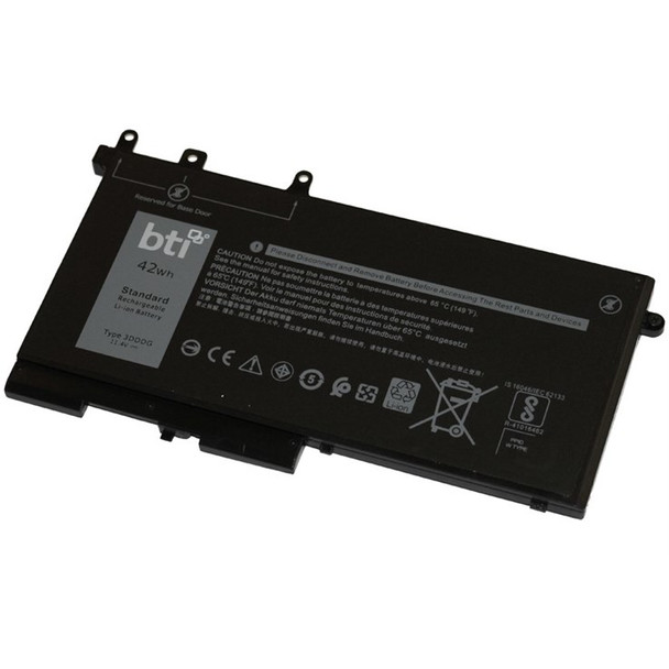 BTI 3-cell 42Wh RRJDX compatible laptop battery for Dell Latitude 5480 5490 5580 RRJDX-BTI