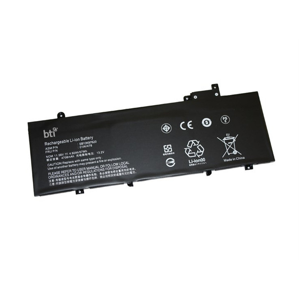 BTI 3-cell 57Wh 01AV480 compatible laptop battery for Lenovo Thinkpad T480S - 18 01AV480-BTI