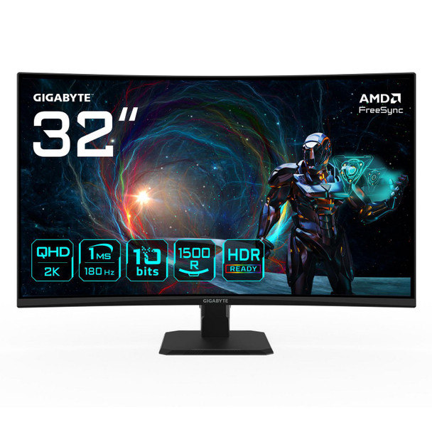 Gigabyte GS32QCA EK Gs32Qca 31.5" Qhd Curved GS32QCA EK
