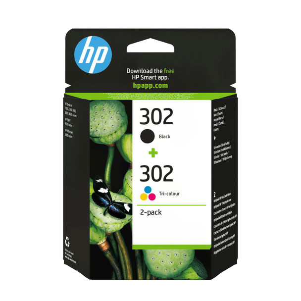 HP X4D37AE#30N 302 2-Pack Black/Tri-Color X4D37AE#30N