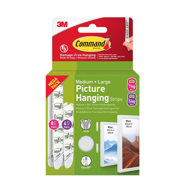 Command Picture Hanging Strips White Medium and Large Value Pack 7100336379