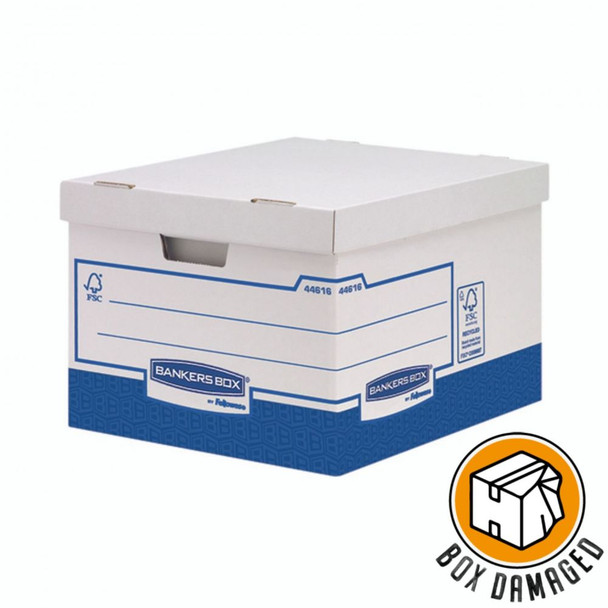 Bankers Box BOX DAMAGED - Heavy-Duty Large Blue Box Pack of 10 4461601BOXD