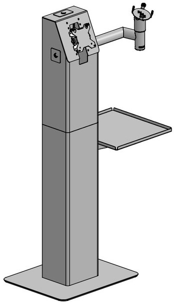 Ergonomic Solutions EET229-02 SpacePole Mini Kiosk with EET229-02