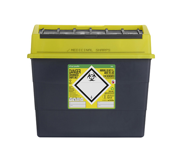 Sharpsafe Sharps Bin 30Ltr Yellow Size 30LTR CM0649