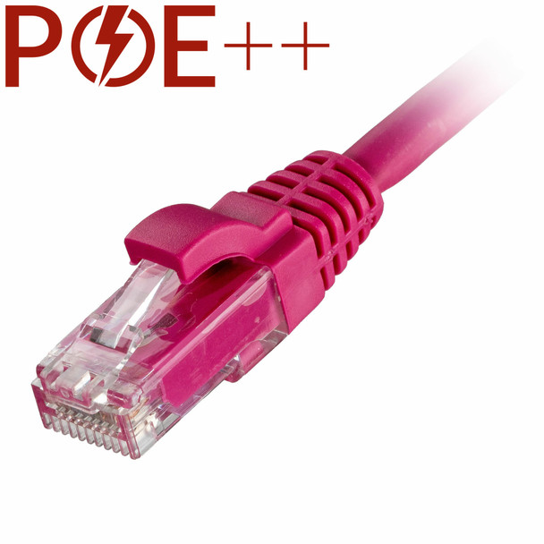 Cablenet 2m Cat6 RJ45 Pink U/UTP LSOH 24AWG Snagless Booted Patch Lead L60-0020