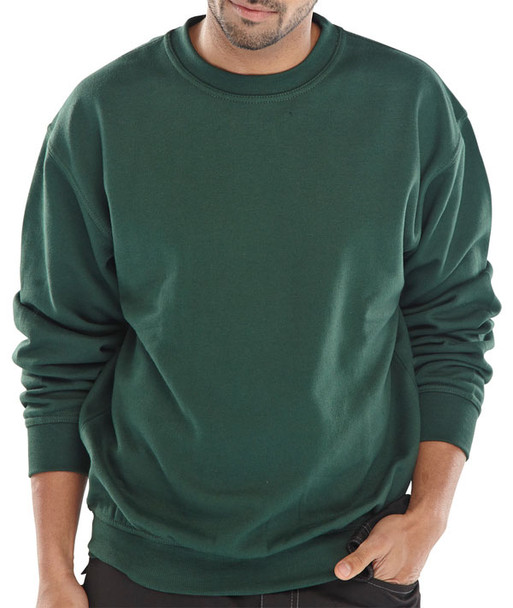 Beeswift Polycotton Sweatshirt Bottle Green Size XXL CLPCSBGXXL