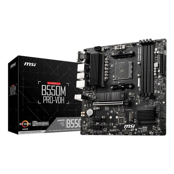 MSI B550M PRO-VDH Motherboard AMD B550 Socket AM4 Micro ATX B550M PRO-VDH