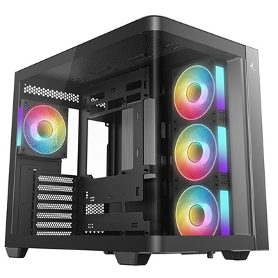 Deepcool Cg530u 4F CaseBlack Mid- Tower 2X Usb 3.0 Tempered Glass Side Window Pa R-CG530U-BKAGA4-G