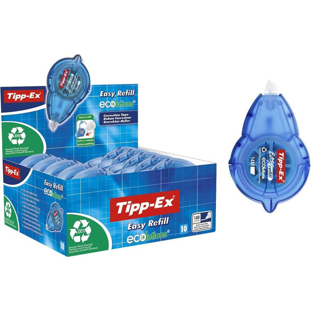 Tipp-ex Pack of 10 Ecolutions Easy Refill Correction Tape Roller 5mmx14m 8794242